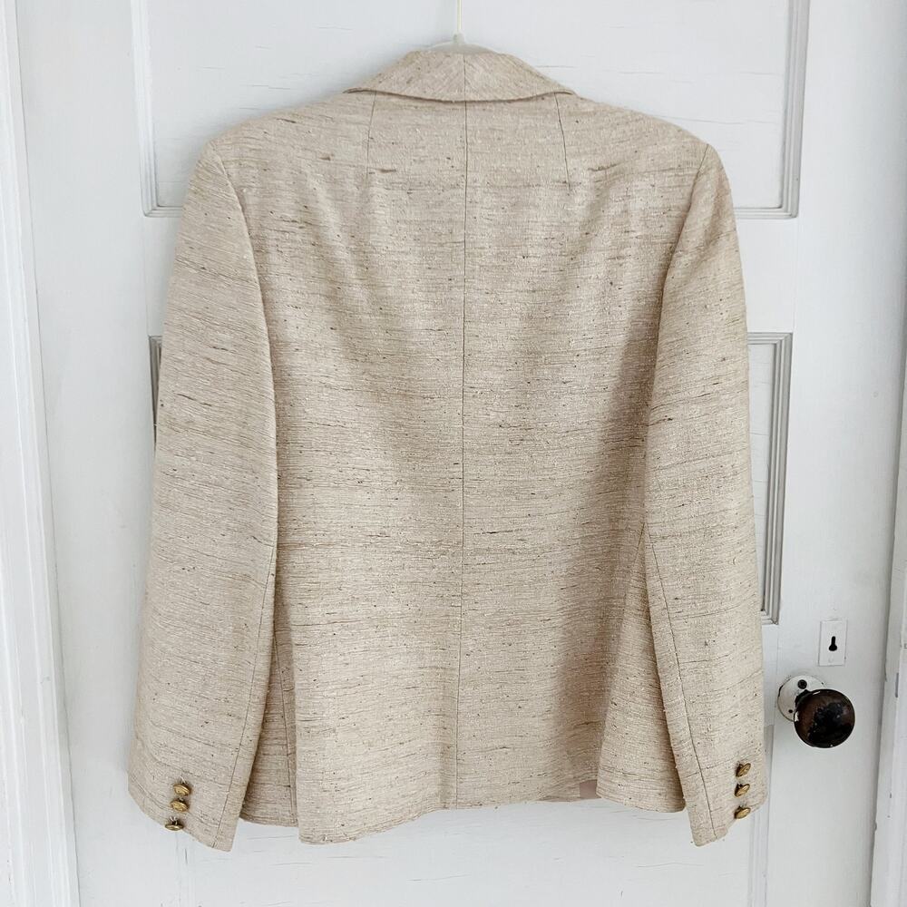Vintage Devon Hall Cream Neutral Skirt Blazer Suit Set - Picture 4 of 16